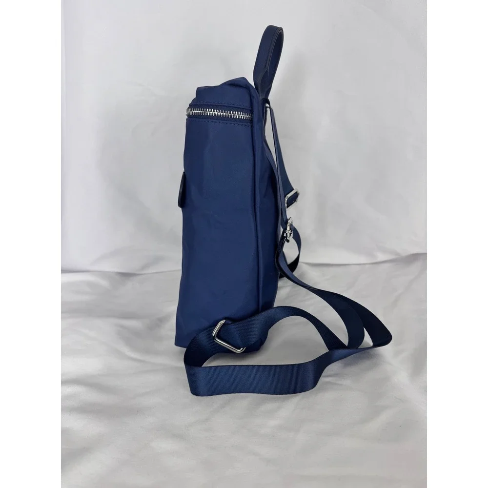 Giani Bernini Backpack‎ Convertible Shoulder Bag Double Zip Navy Blue